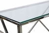 Picture of LELLA RECTANGLE CLEAR GLASS HALL TABLE * SILVER