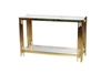 Picture of LELLA RECTANGLE CLEAR GLASS HALL TABLE * GOLD