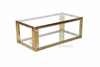 Picture of LELLA RECTANGLE CLEAR GLASS COFFEE TABLE * GOLD