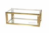 Picture of LELLA RECTANGLE CLEAR GLASS COFFEE TABLE * GOLD