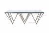 Picture of LELLA Rectangle Clear Glass Coffee Table (Angular Shaped) (Silver)