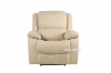 Picture of BRIGHTON RECLINING 1+ 2+3 Sofa Range (Beige) Air Leather- 2 Seater with Console (Loveseat)