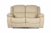 Picture of BRIGHTON RECLINING 1+ 2+3 Sofa Range (Beige) Air Leather- 2 Seater with Console (Loveseat)