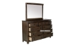 Picture of HEMSWORTH Solid Timber 9-Drawer Dresser With Mirror (Dark Grey)