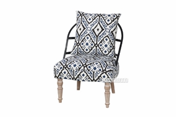 Picture of PAISLEY LOUNGE CHAIR * BLACK/WHITE