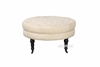 Picture of DOLFER ROUND FABRIC OTTOMAN * BEIGE