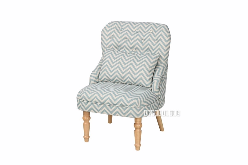 Picture of HAXBY LOUNGE CHAIR * BLUE/WHITE