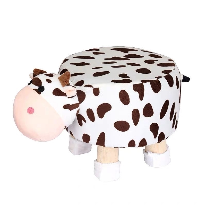 Picture of PLUSH ANIMAL FOOT STOOL -COW