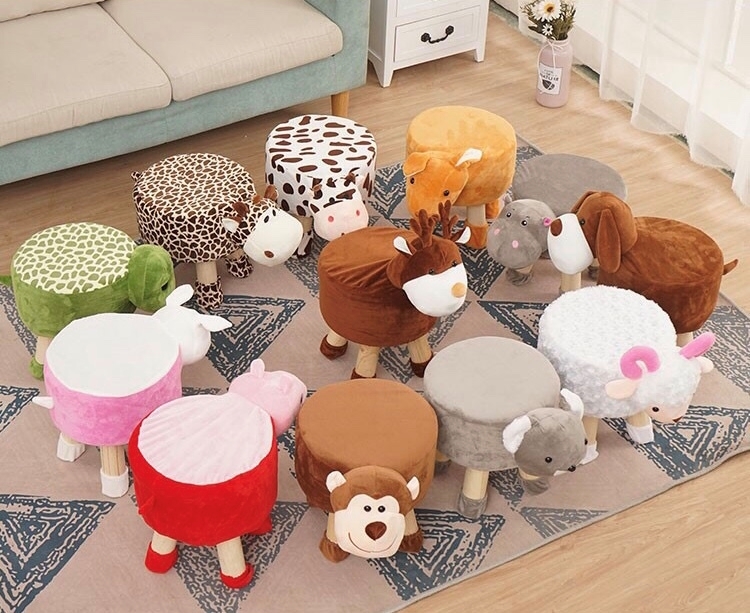 PLUSH ANIMAL FOOT STOOL COWiFurnitureThe largest furniture store in