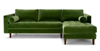 Picture of FAVERSHAM SECTIONAL SOFA IN GREEN* VELVET