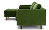 Picture of FAVERSHAM SECTIONAL SOFA IN GREEN* VELVET