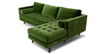 Picture of FAVERSHAM SECTIONAL SOFA IN GREEN* VELVET