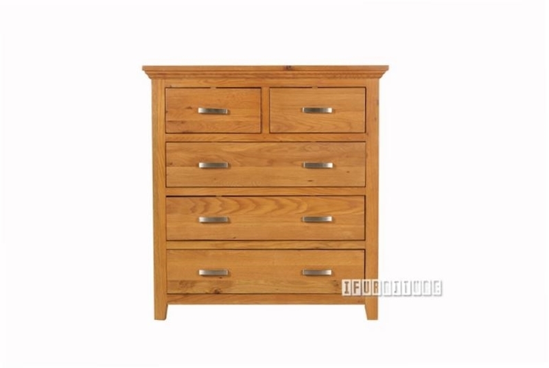 Picture of (FINAL SALE)NOTTINGHAM 5DRW chest *SOLID OAK