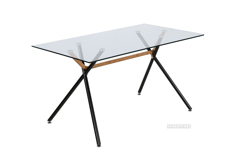 Cosmo 140 Glass Rectangle Dining Table