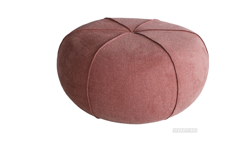 Picture of ALABAMA ROUND OTTOMAN * RED