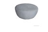 Picture of DEMI ROUND OTTOMAN * LIGHT GREY