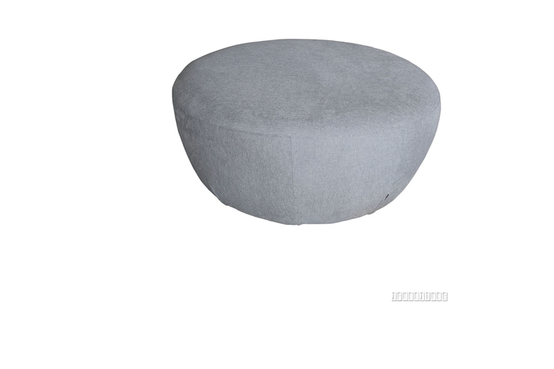 Picture of DEMI ROUND OTTOMAN * LIGHT GREY