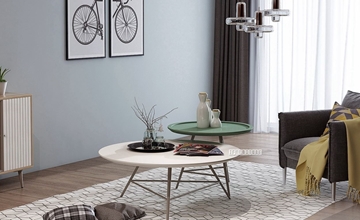 Picture of LYON ROUND COFFEE TABLE * WHITE