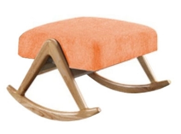 Picture of PUDDLE Rocking Chair with Stool (Orange)