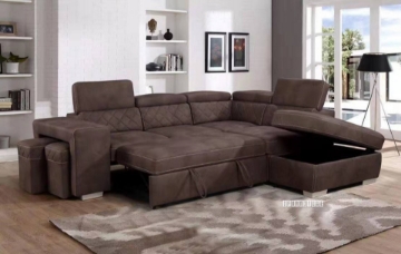 Picture of ARIA Sectional Sofa Bed with Storage & 2 Ottomans