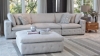 Picture of SUSSEX Memory Foam 4-Seater Extra Large Sofa with Ottoman (Light Gray)