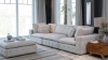 Picture of SUSSEX Memory Foam 4-Seater Extra Large Sofa with Ottoman (Light Gray)