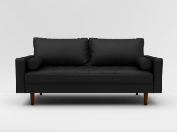 Picture of FAVERSHAM 3+2 Sofa Range (Black PU) - 2 Seaters (Loveseat)