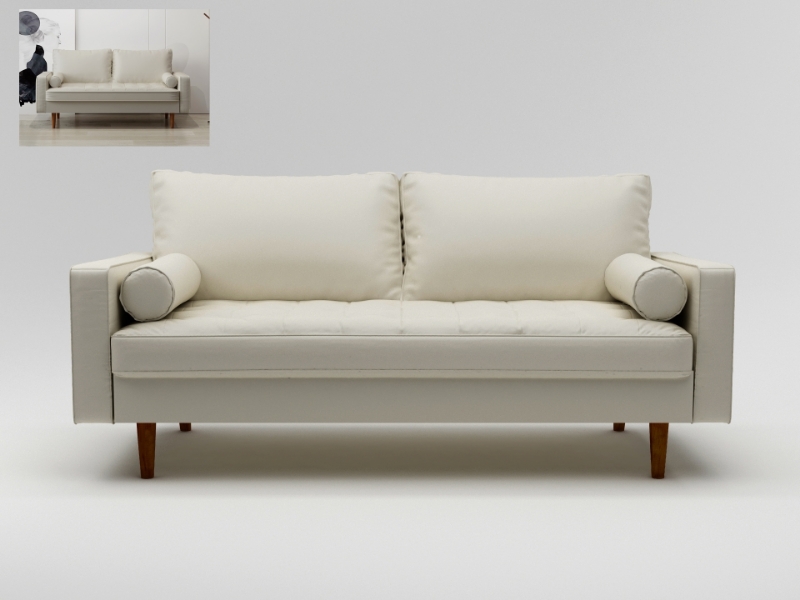 Picture of FAVERSHAM Sofa Range (White PU) - 3 Seaters (Sofa)