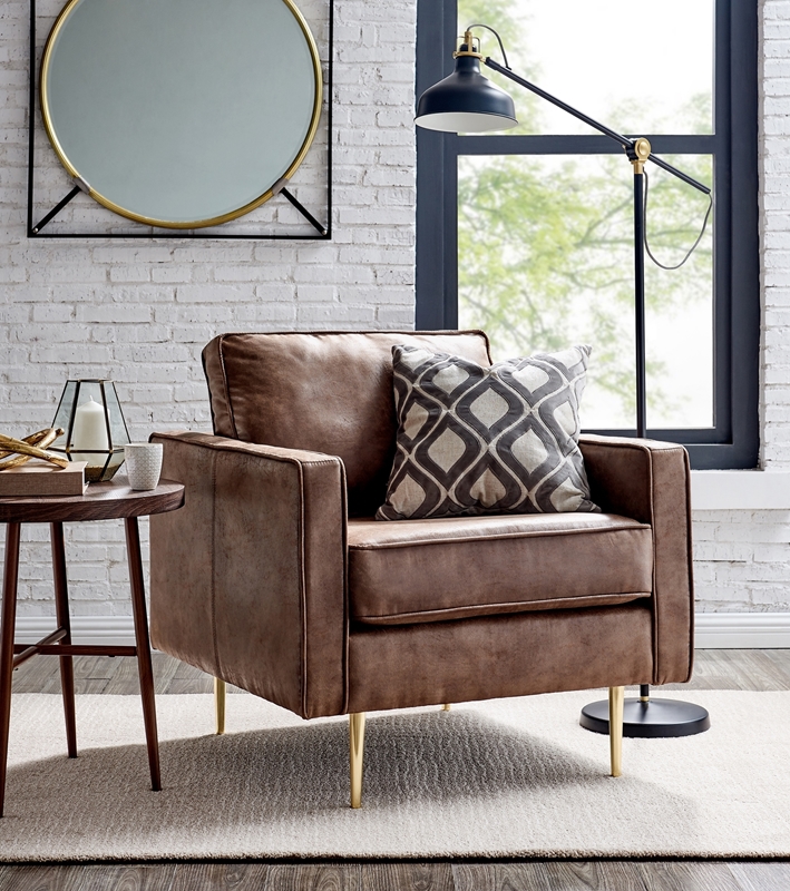 Picture of SCOTT LOUNGE CHAIR *BROWN FABRIC