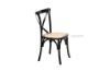 Picture of ALBION Solid Beech Wood Cross Back Dining Chair with Rattan Seat (Black)