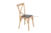 Picture of ALBION Solid Beech Wood Cross Back Dining Chair with Rattan Seat (Natural Color)