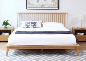Picture of HELSINKI QUEEN SIZE BED *SOLID OAK