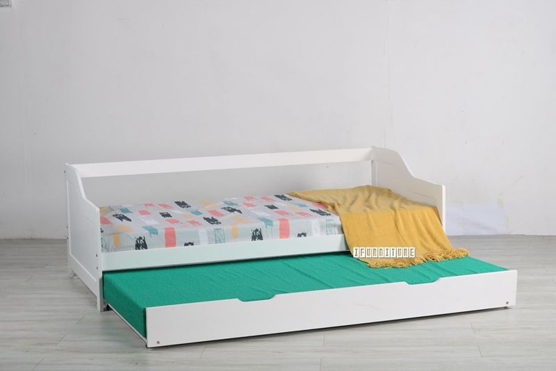 Picture of SUPER NATURAL Solid Pine Trundle Bed (White)