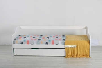 Picture of SUPER NATURAL Solid Pine Trundle Bed (White)