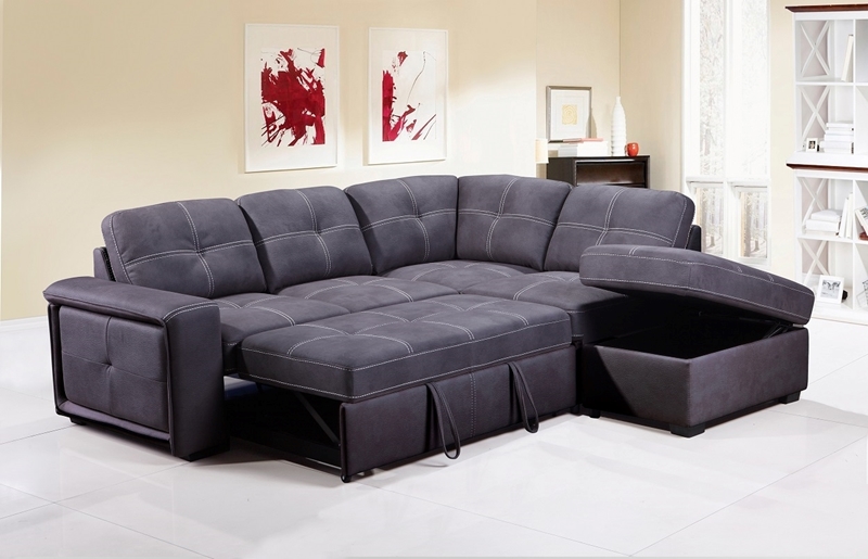 Bellini Sectional Sofa Bed With Storage, Grey Sectional Sofa Bed