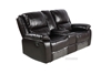 Picture of BRIGHTON  1+2+3 Reclining SOFA RANGE * DARK BROWN AIR LEATHER  - 1S+2S+3S COMBO