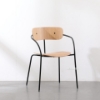 Picture of CRISP BENT WOOD CHAIR WITH ARMS *NATURAL - without arm