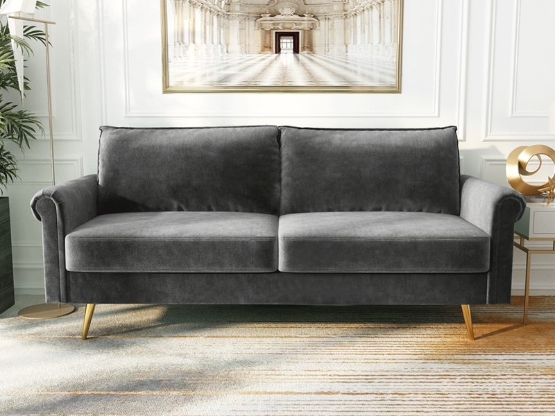 Picture of LIDO 3 SEAT SOFA *GREY VELVET