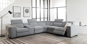 Picture of Grenata Modular Fabric power reclining sectional sofa *  *MEMORY FOAM
