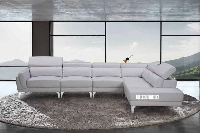 Picture of HAMILTON Sectional Modular Sofa (Light Grey) - Facing Right
