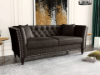 Picture of JERILYN Chesterfield Flared Arm Velvet Sofa Range (Brown)