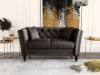 Picture of JERILYN Chesterfield Flared Arm Velvet Sofa Range (Brown)