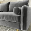 Picture of MARYJANET Velvet Sofa Range (Gray) - 2 Seater (Loveseat)