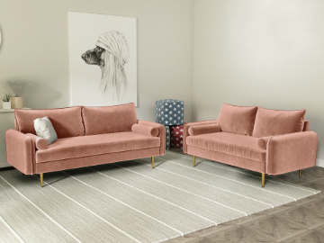 Picture of MARYJANET Velvet Sofa Range (Rose) - Final sale
