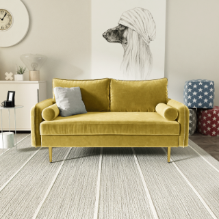 Picture of MARYJANET Velvet Sofa Range (Goldenrod) - 3 Seaters (Sofa)
