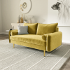 Picture of MARYJANET Velvet Sofa Range (Goldenrod) - Loveseat + Sofa Set