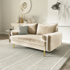 Picture of MARYJANET Velvet Sofa Range (Beige) - 2 Seater (Loveseat)