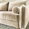 Picture of MARYJANET Velvet Sofa Range (Beige) - 2 Seater (Loveseat)