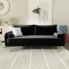 Picture of MARYJANET Velvet Sofa Range (Black) - 2 Seater (Loveseat)