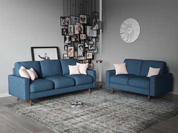 Picture of GRIMSBY 3+2 Sofa Range (Dark Blue)